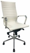 Cadeira de escritório ROTERDAM, executivo, pele sintética branca