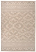 vidaXL Tapete de tecido plano p/ exterior 160x230 cm riscas castanhas