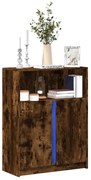 vidaXL Aparador 77x34x100 cm derivados de madeira carvalho fumado