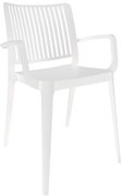 Cadeira JOY c/ braços, Branco – Pack com 16 unidades
