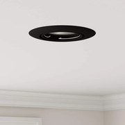 vidaXL Luminárias Embutidas 12 pcs Redondas GU10 Pretas Ø90 mm em Aço