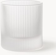 Copos de vidro artesanal Ripple, conjunto de 2