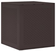 vidaXL Caixa de Armazenamento Castanho 55 x 53 x 57 cm Polipropileno