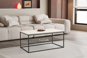 Mesa de Centro Asude – Travertino Preto – 95x42x55 cm