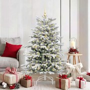 vidaXL Árvore de Natal Articulada Artificial Branco 150 cm PE e PVC