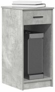 vidaXL Suporte torre computador com gaveta 35x45x77cm cinzento cimento
