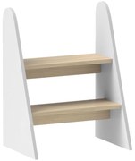 AIYAPLAY Banco para Crianças de 2 Degraus Torre de Aprendizagem Escada para Crianças acima de 3 Anos para Casa de Banho Cozinha 43x30x55 cm Branco | Aosom Portugal
