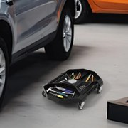 Carrinho de ferramentas oficina 52,5 x 42 x 10,5 cm com bandeja e 4 rodas giratórias Capacidade de peso de 135 kg Preto