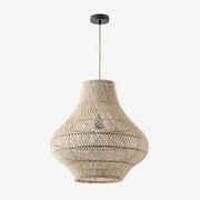 Lâmpada De Teto Magali Natural - Preto & Ø50 Cm Magali - Sklum