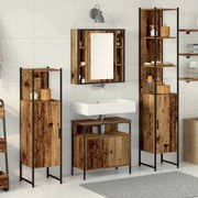 vidaXL Conjunto de Móveis para Banheiro 4 pcs Madeira antiga