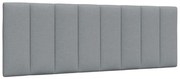 vidaXL Almofadão de cabeceira 140 cm tecido cinzento-claro