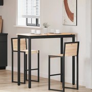 vidaXL Mesa de bar Natural 110 x 55 x 105 cm
