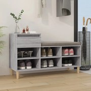 vidaXL Sapateira 102x36x60 cm derivados de madeira sonoma cinza