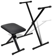 Conjunto de suporte e banco para teclado