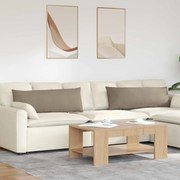vidaXL Travesseiros de Sofá 2 pcs Cinzento-acastanhado 120 x 40 cm