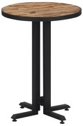 Mesa de bistrô redonda Ø55x76 cm teca recuperada maciça