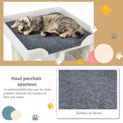 Árvore para gatos de vários níveis com poleiros aconchegantes e casa de brincar para gatinhos - cinza claro