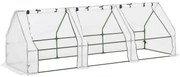 Estufa de Jardim Terraço 270x90x90 cm Tipo Casa Tubo de Aço com 3 Jane