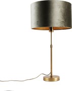 Candeeiro de Mesa Bronze com Abajur de Veludo Verde 35cm - Parte