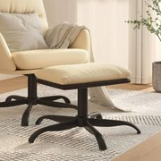 vidaXL Apoio de pés 60x60x36 cm tecido/couro artificial cor creme