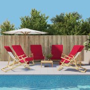 vidaXL Toalhas de praia 6 pcs 60x135 cm tecido 400 GSM bordô
