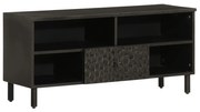 vidaXL Móvel de TV 100x33x46 cm madeira de mangueira maciça preto