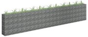 vidaXL Canteiro elevado/cesto gabião 450x30x90 cm aço galvanizado