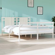 vidaXL Cama sem colchão 150x200 cm madeira de pinho maciça branco