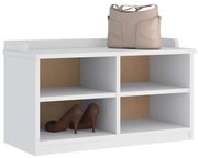 vidaXL Banco de entrada SANDNES Branco 87x40x50 cm pinho maciço