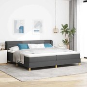 vidaXL Cama Box Spring com Colchão Cinza Escuro 200x200 cm Tecido