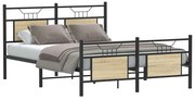 vidaXL Estrutura cama s/ colchão derivados de madeira carvalho sonoma