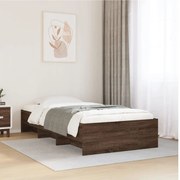 vidaXL Estrutura cama s/ colchão derivados madeira carvalho castanho