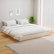 Estrutura de cama 160x200 cm madeira maciça branco