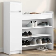 vidaXL Sapateira 100,5x28x100 cm derivados de madeira branco