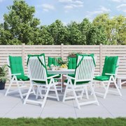vidaXL Almofadões p/ cadeira encosto alto 6 pcs tecido oxford verde