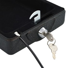 Cofre de Segurança Preto Metal Pequeno Fechaduras