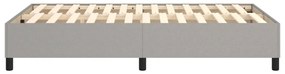 Estrutura de cama sem colchão 120x200 cm tecido cinzento-claro