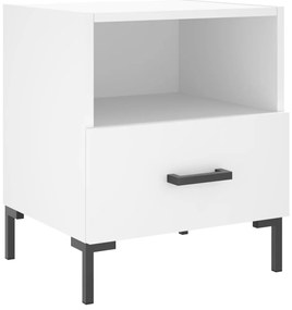 Mesas de cabeceira 2 pcs 40x35x47,5 cm deriv. de madeira branco