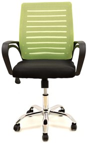 Cadeira de escritório SUNSET, preto, rede verde e tecido preto