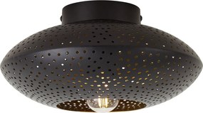 Candeeiro de teto oriental preto com dourado 25 cm - Radiance