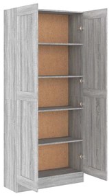 Estante 82,5x30,5x185,5 cm derivados de madeira cinzento sonoma