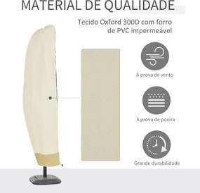 Capa Protetora de Chapéu de Sol Ø56x220 cm Capa para Chapéu de Sol Res