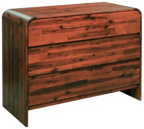 vidaXL Cómoda em madeira de acácia maciça 90x37x75 cm