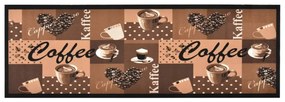 315971 vidaXL Tapete de cozinha lavável com design café 60x180 cm castanho