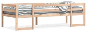 Estrutura de cama infantil 75x190 cm madeira de pinho maciça