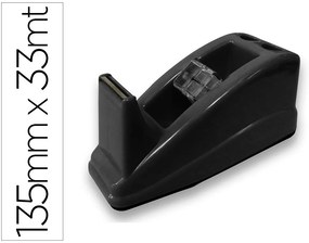Desenrolador Secretária Q-Connect Plástico para Fitas de 33 mt Cor Preto 135x58x60 mm