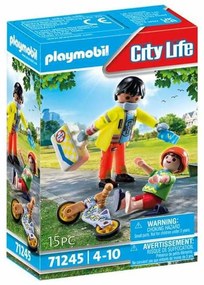 Playset Playmobil City Life - Paramedic With Patient 71245 15 Peças