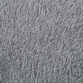 Tapete shaggy de pelo alto NAVARRA 120x170cm cinzento prateado