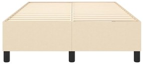 Estrutura de cama sem colchão 120x200 cm tecido cor creme