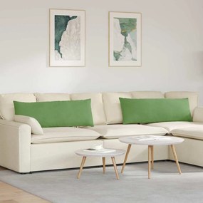 vidaXL Travesseiros de Sofá 2 pcs Verde claro 120 x 40 cm